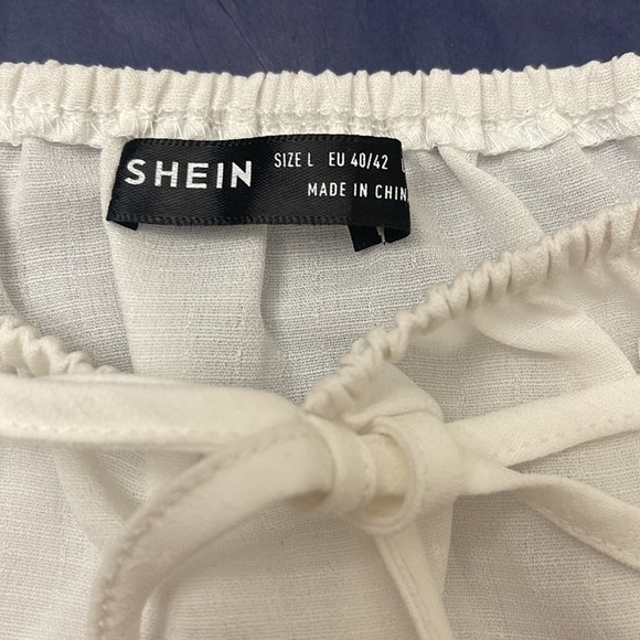 SHEIN- White Blouse - Picture 2 of 2